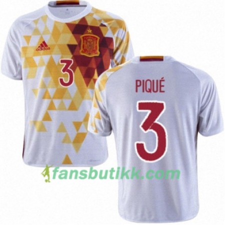Fotballdrakt Spania GERARD PIQUE Bortetrøye Euro 2016