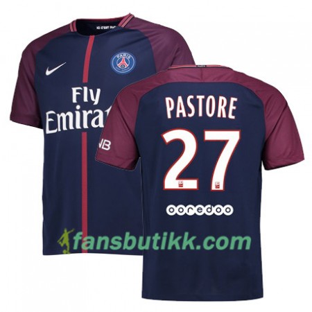 Fotballdrakt Paris SG JAVIER PASTORE 27 Hjemmetrøye 2017-2018 Kortermet