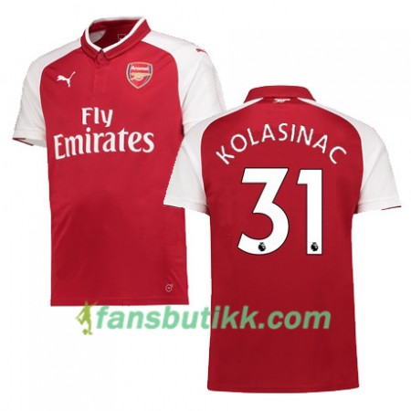 Fotballdrakt Arsenal KOLASINAC 31 Hjemmetrøye 2017-2018 Kortermet