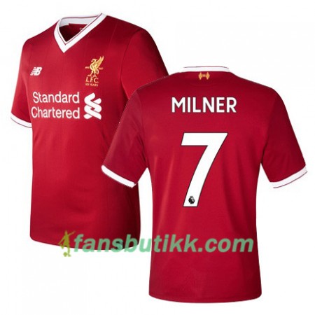 Fotballdrakt Liverpool MILNER 7 Hjemmetrøye 2017-2018 Kortermet