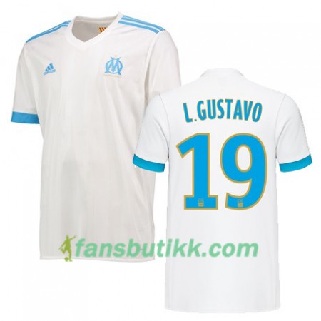Fotballdrakt Olympique de Marseille LUIZ GUSTAVO 19 Hjemmetrøye 2017-2018 Kortermet