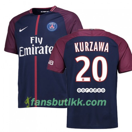 Fotballdrakt Paris SG LAYVIN KURZAWA 20 Hjemmetrøye 2017-2018 Kortermet