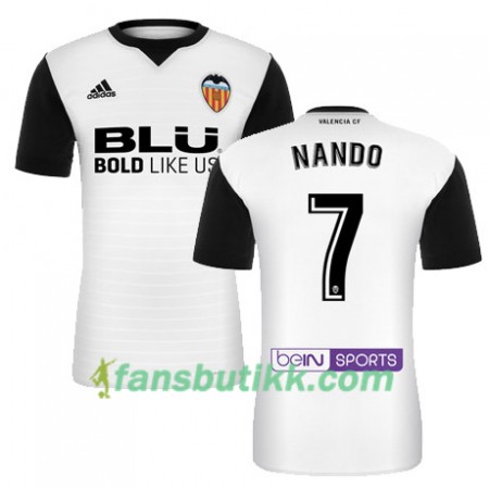 Fotballdrakt Valencia CF NANDO Hjemmetrøye 2017-2018 Kortermet