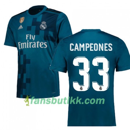 Fotballdrakt Real Madrid Campeones 33 Tredjetrøye 2017-2018 Kortermet