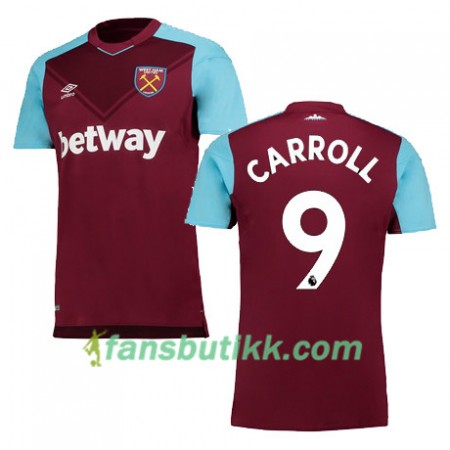 Fotballdrakt West Ham United CARROLL Hjemmetrøye 2017-2018 Kortermet