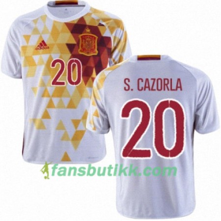 Fotballdrakt Spania SANTI CAZORLA Bortetrøye Euro 2016