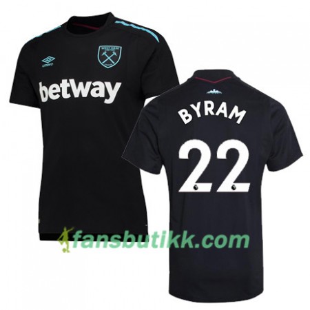 Fotballdrakt West Ham United BYRAM Bortetrøye 2017-2018 Kortermet
