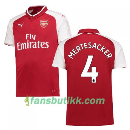 Fotballdrakt Arsenal MERTESACKER 4 Hjemmetrøye 2017-2018 Kortermet