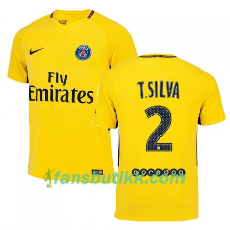 Fotballdrakt Paris SG THIAGO SILVA 2 Bortetrøye 2017-2018 Kortermet
