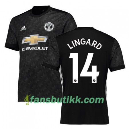 Fotballdrakt Manchester United LINGARD 14 Bortetrøye 2017-2018 Kortermet