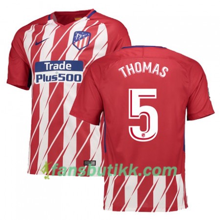 Fotballdrakt Atlético Madrid THOMAS 5 Hjemmetrøye 2017-2018 Kortermet