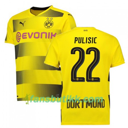 Fotballdrakt Borussia Dortmund PULISIC 22 Hjemmetrøye 2017-2018 Kortermet