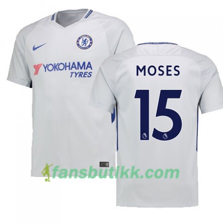 Fotballdrakt Chelsea MOSES 15 Bortetrøye 2017-2018 Kortermet