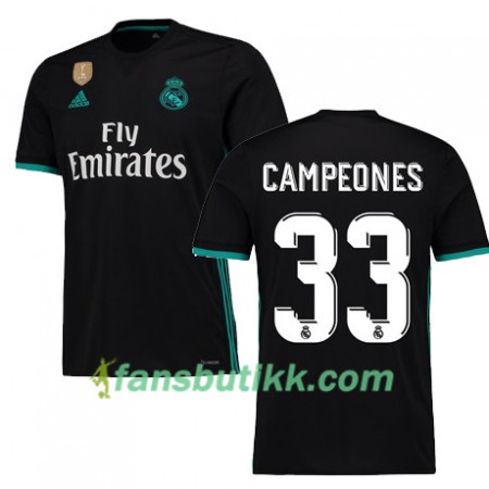 Fotballdrakt Real Madrid Campeones 33 Bortetrøye 2017-2018 Kortermet