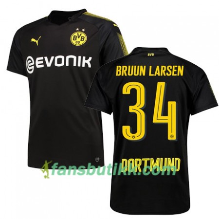 Fotballdrakt Borussia Dortmund BRUUN LARSEN 34 Bortetrøye 2017-2018 Kortermet