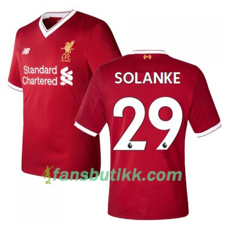 Fotballdrakt Liverpool SOLANKE 29 Hjemmetrøye 2017-2018 Kortermet
