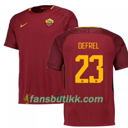 Fotballdrakt AS Roma DEFREL 23 Hjemmetrøye 2017-2018 Kortermet