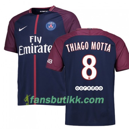 Fotballdrakt Paris SG THIAGO MOTTA 8 Hjemmetrøye 2017-2018 Kortermet