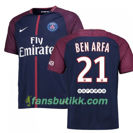 Fotballdrakt Paris SG HATEM BEN ARFA 21 Hjemmetrøye 2017-2018 Kortermet