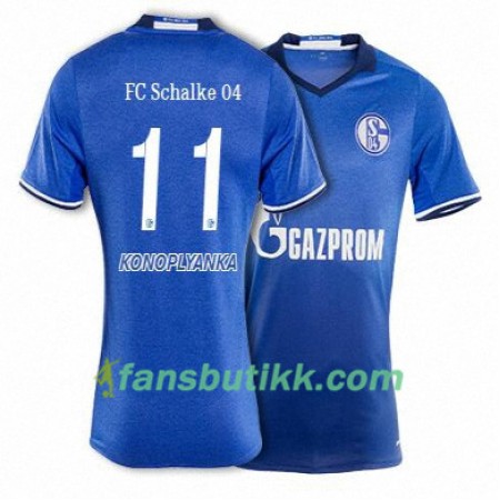 Fotballdrakt FC Schalke 04 KONOPLYANKA 11 Hjemmetrøye 2017-2018 Kortermet