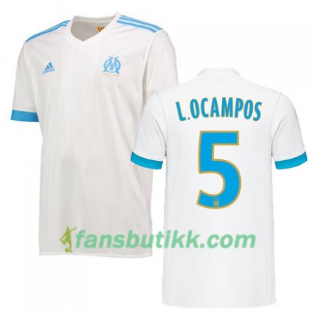 Fotballdrakt Olympique de Marseille LUCAS OCAMPOS 5 Hjemmetrøye 2017-2018 Kortermet