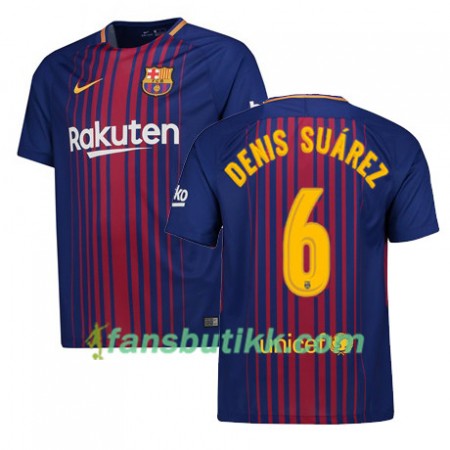 Fotballdrakt FC Barcelona Denis Suarez 6 Hjemmetrøye 2017-2018 Kortermet