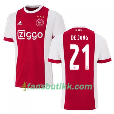 Fotballdrakt AFC Ajax FRENKIE DE JONG 21 Hjemmetrøye 2017-2018 Kortermet