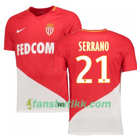 Fotballdrakt AS Monaco SERRANO 21 Hjemmetrøye 2017-2018 Kortermet