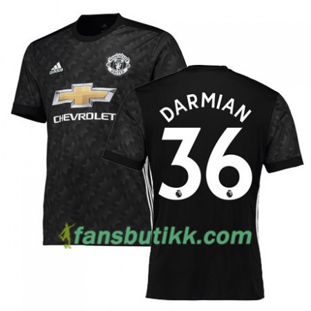 Fotballdrakt Manchester United DARMIAN 36 Bortetrøye 2017-2018 Kortermet