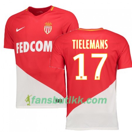 Fotballdrakt AS Monaco TIELEMANS 17 Hjemmetrøye 2017-2018 Kortermet