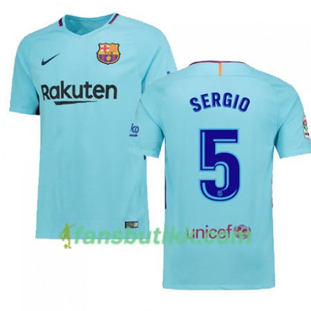 Fotballdrakt FC Barcelona SERGIO 5 Bortetrøye 2017-2018 Kortermet