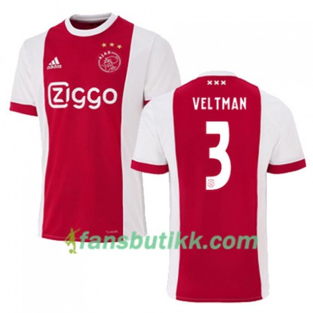 Fotballdrakt AFC Ajax JOEL VELTMAN 3 Hjemmetrøye 2017-2018 Kortermet