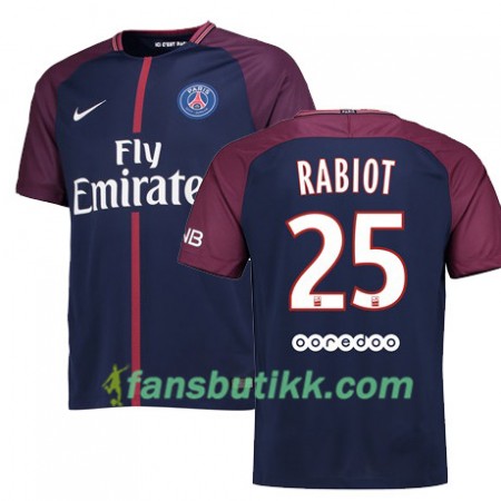 Fotballdrakt Paris SG ADRIEN RABIOT 25 Hjemmetrøye 2017-2018 Kortermet