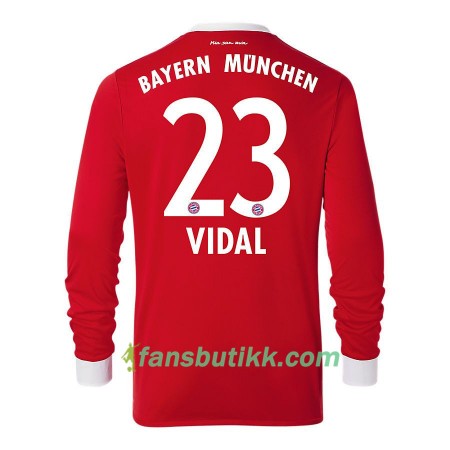 Fotballdrakt FC Bayern München Arturo Vidal 23 Hjemmetrøye 2017-2018 Langermet