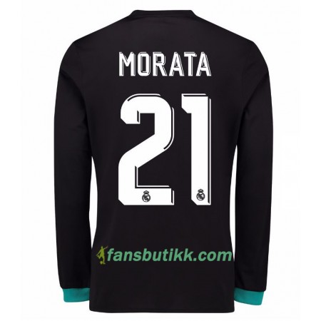 Fotballdrakt Real Madrid Alvaro Morata 21 Bortetrøye 2017-2018 Langermet