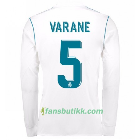 Fotballdrakt Real Madrid Raphael Varane 5 Hjemmetrøye 2017-2018 Langermet