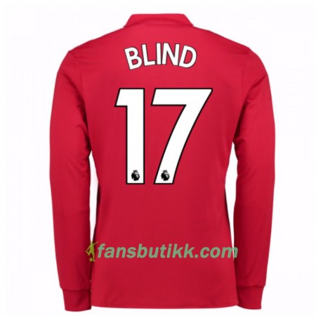 Fotballdrakt Manchester United Daley Blind 17 Hjemmetrøye 2017-2018 Langermet