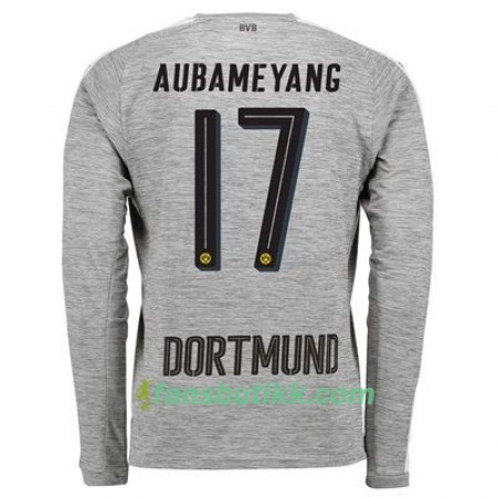 Fotballdrakt Borussia Dortmund Aubameyang 17 Tredjetrøye 2017-2018 Langermet