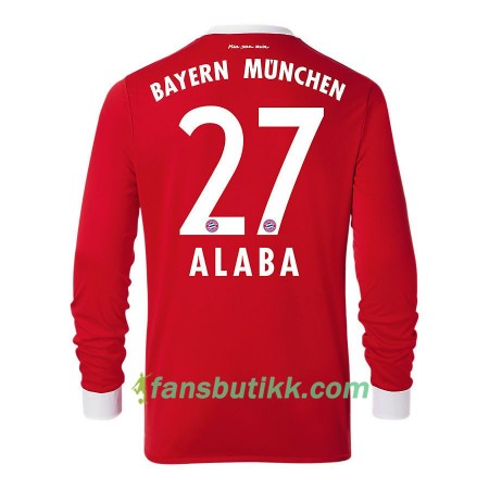 Fotballdrakt FC Bayern München David Alaba 27 Hjemmetrøye 2017-2018 Langermet