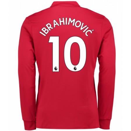Fotballdrakt Manchester United Ibrahimovic 10 Hjemmetrøye 2017-2018 Langermet