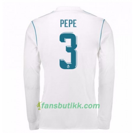 Fotballdrakt Real Madrid Pepe 3 Hjemmetrøye 2017-2018 Langermet