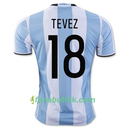 Fotballdrakt Argentina TEVEZ Hjemmetrøye 2016/17 Kortermet