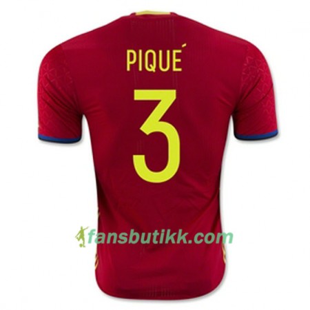 Fotballdrakt Spania PIQUE Hjemmetrøye Euro 2016