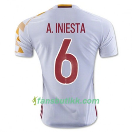 Fotballdrakt Spania A INIESTA Bortetrøye Euro 2016