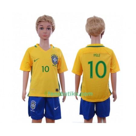 Fotballdrakt Brasil Pele 10 Barn Hjemmetrøye 2016 Kortermet