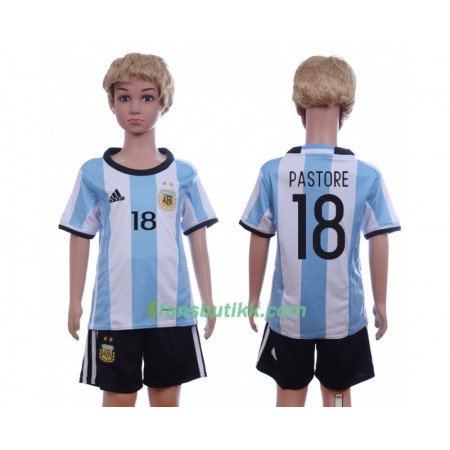 Fotballdrakt Argentina Pastore 18 Barn Hjemmetrøye 2016 Kortermet