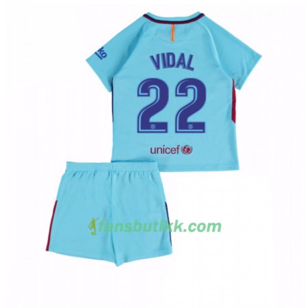 Fotballdrakt FC Barcelona Aleix Vidal 22 Barn Bortetrøye 2017-2018 Kortermet