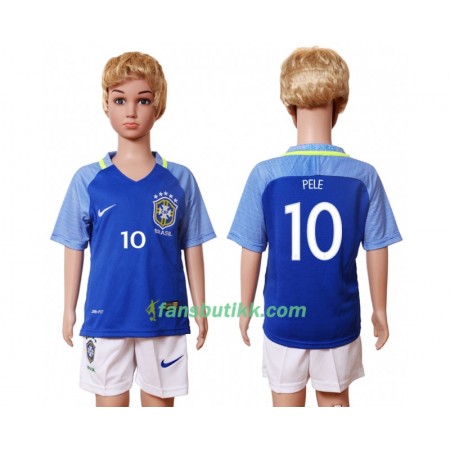 Fotballdrakt Brasil Pele 10 Barn Bortetrøye 2016 Kortermet