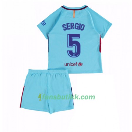 Fotballdrakt FC Barcelona Sergio Busquets 5 Barn Bortetrøye 2017-2018 Kortermet