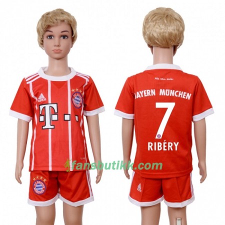 Fotballdrakt FC Bayern München Franck Ribery 7 Barn Hjemmetrøye 2017-2018 Kortermet